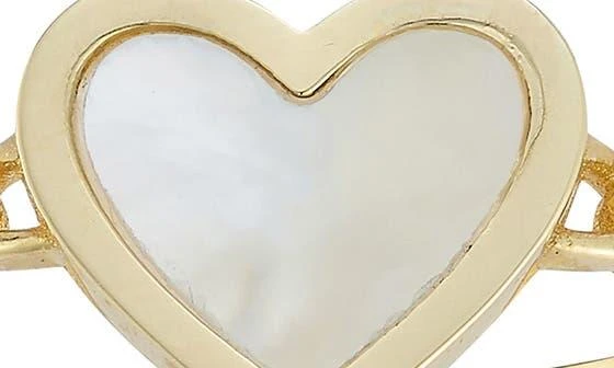 商品Ember Fine Jewelry|14K Gold Mother of Pearl Heart Ring,价格¥3446,第3张图片详细描述