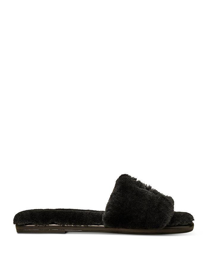 商品Tory Burch|Women's Double T Fluffy Slippers,价格¥525,第4张图片详细描述