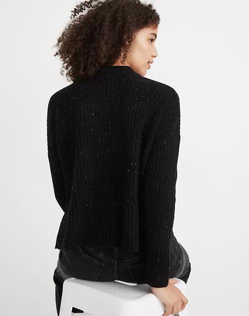 Donegal (Re)sourced Cashmere Ribbed Mockneck Pullover Sweater商品第3张图片规格展示