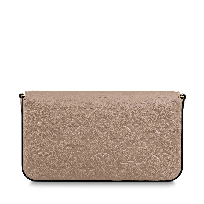 预售十天 Louis Vuitton/路易威登 Félicie系列 女士斑鸠色粒面徽标印花牛皮按扣翻盖链条单肩手拿包M68697 商品