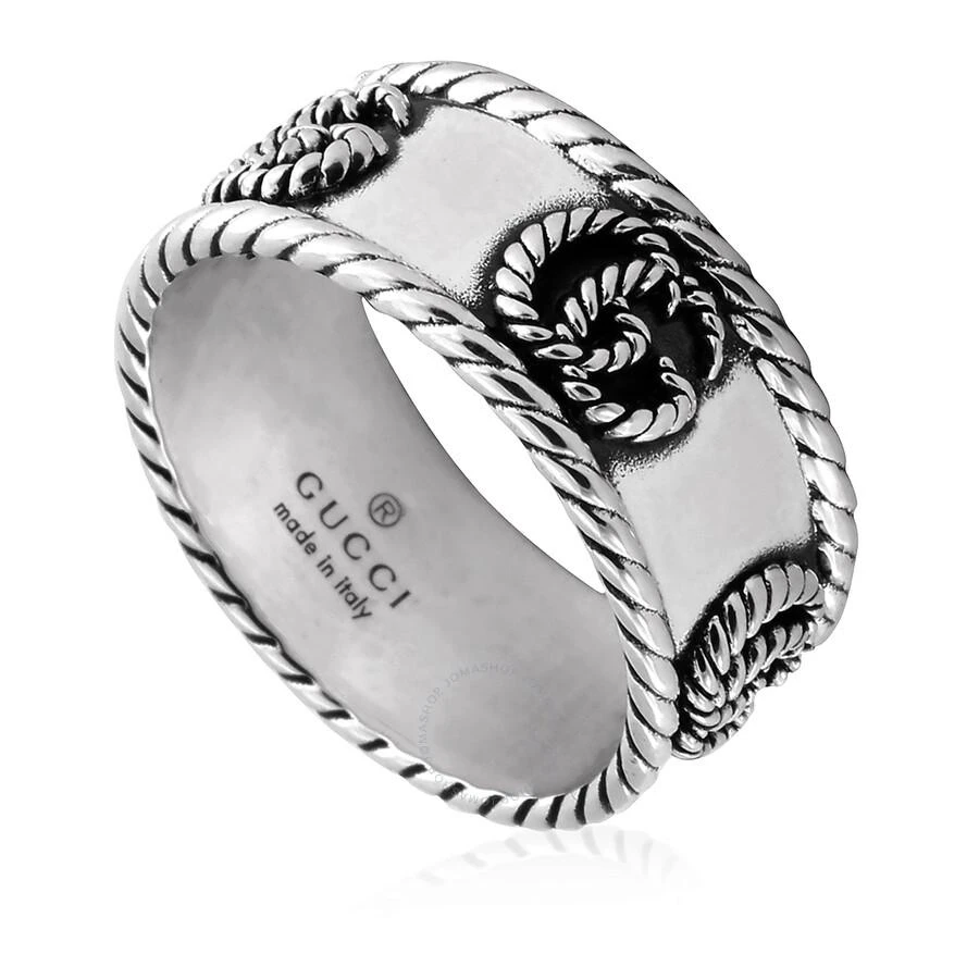 商品Gucci|Rope GG Marmot Sterling Silver 9mm Ring,价格¥2232,第1张图片