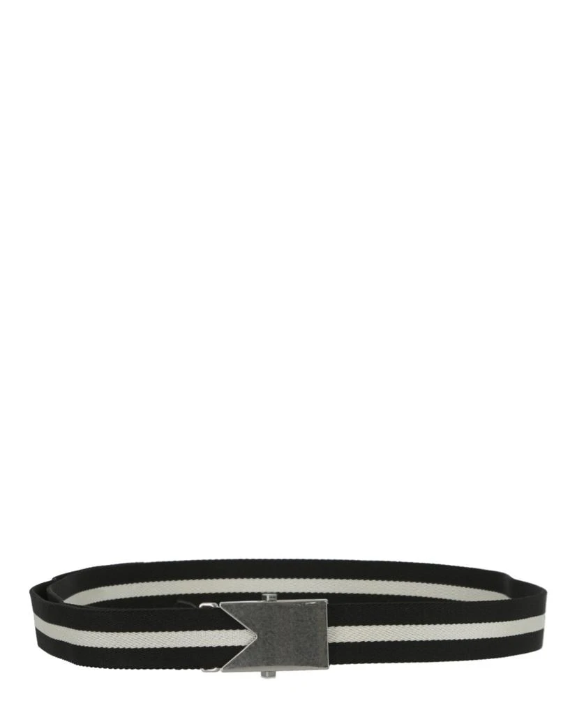 商品Bottega Veneta|Striped Slide Buckle Belt,价格¥557,第1张图片