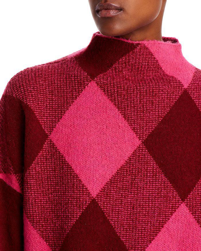 商品AQUA|Check Mock Neck Sweater - 100% Exclusive,价格¥652,第7张图片详细描述