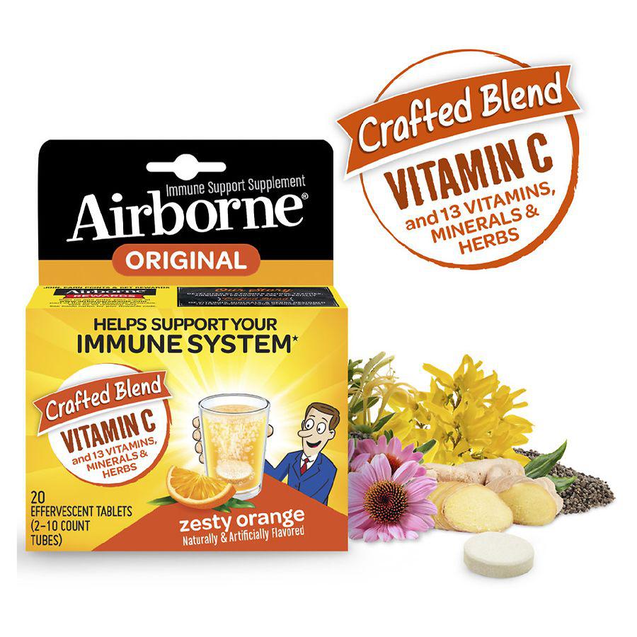 Effervescent Tablets, Vitamin C - Immune Support Supplement Zesty Orange商品第7张图片规格展示