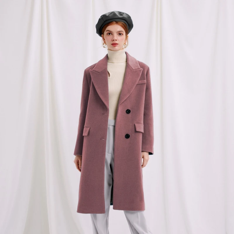 商品[国内直发] Petite Studio NYC|Freya Wool Coat - Dusty rose | Freya羊毛大衣 - 玫瑰粉,价格¥469,第1张图片