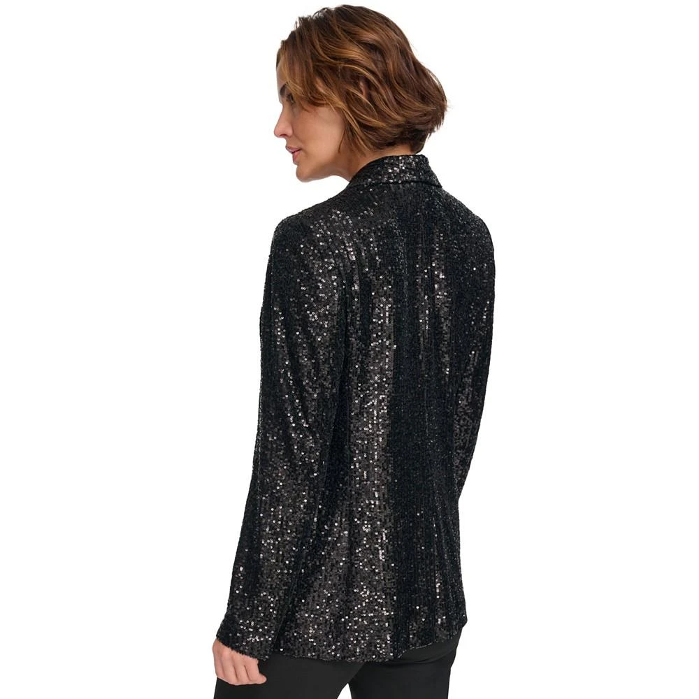 商品DKNY|Women's Sequin Open-Front Shawl-Collar Blazer,价格¥379,第2张图片详细描述