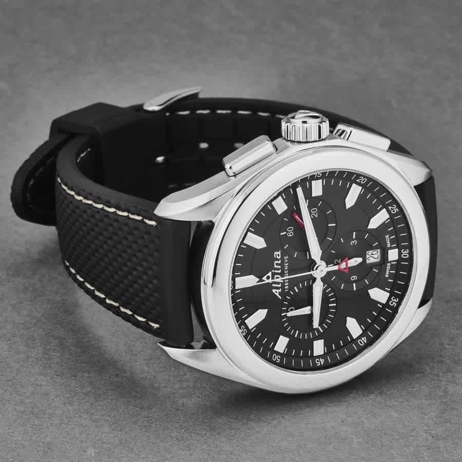 Alpina Alpiner Chronograph Quartz Black Dial Mens Watch AL-373BB4E6商品第2张图片规格展示