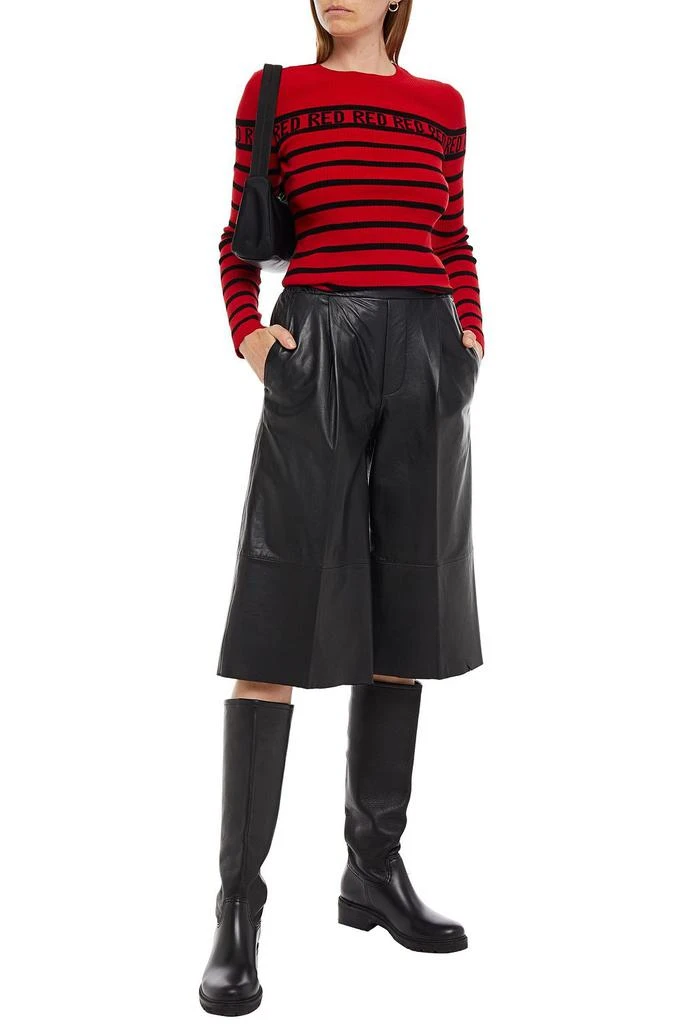 商品RED Valentino|Ribbed striped intarsia-knit sweater,价格¥929,第2张图片详细描述