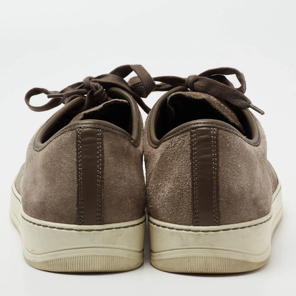 商品[二手商品] Lanvin|Lanvin Dark Grey/Olive Green Suede and Patent Leather DDB1 Low Top Sneakers Size 42,价格¥1115,第5张图片详细描述