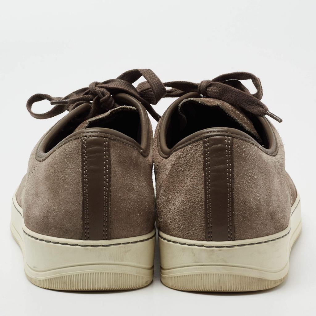 商品[二手商品] Lanvin|Lanvin Dark Grey/Olive Green Suede and Patent Leather DDB1 Low Top Sneakers Size 42,价格¥2035,第7张图片详细描述