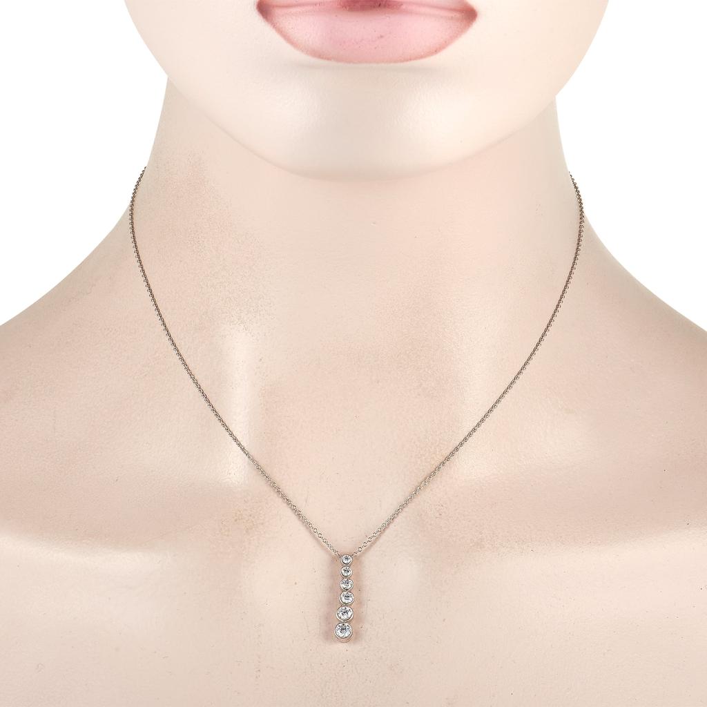Tiffany & Co. Jazz Platinum 0.70 Diamond Drop Pendant Necklace商品第2张图片规格展示