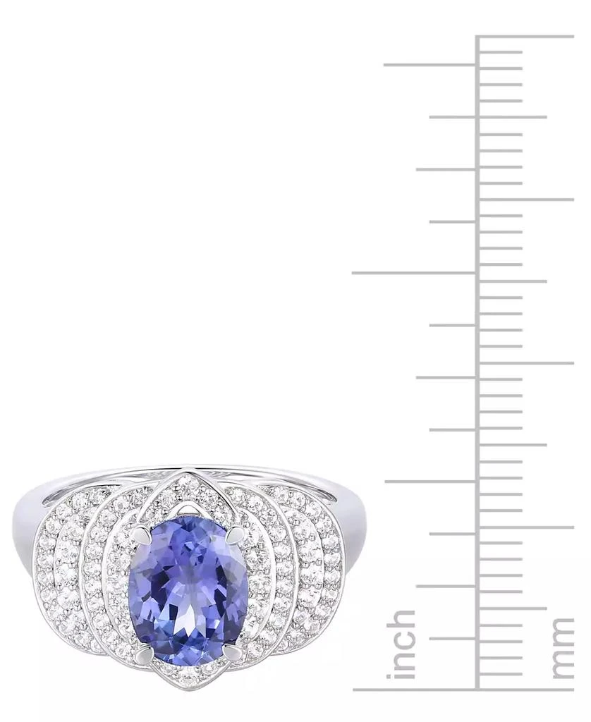 商品Macy's|Tanzanite (1-3/4 ct. t.w.) & Diamond (1/2 ct. t.w.) Oval Ring in 14k White Gold,价格¥9161,第5张图片详细描述