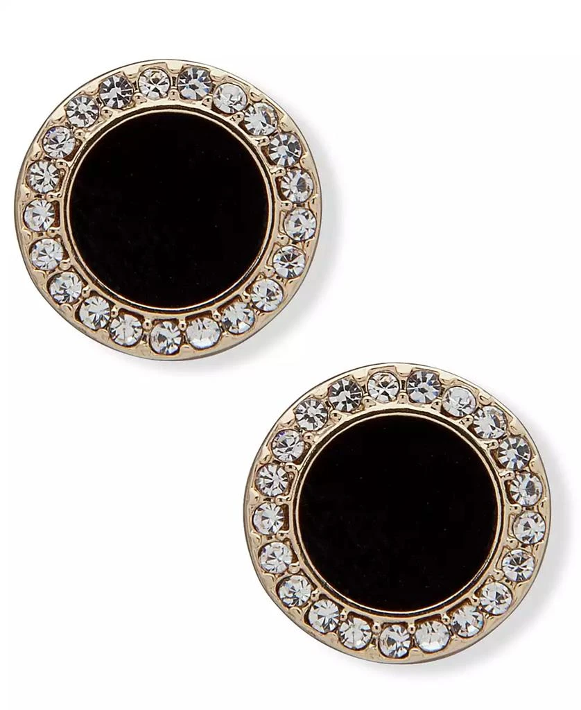 商品DKNY|Gold-Tone Stone & Crystal Halo Stud Earrings,价格¥209,第1张图片