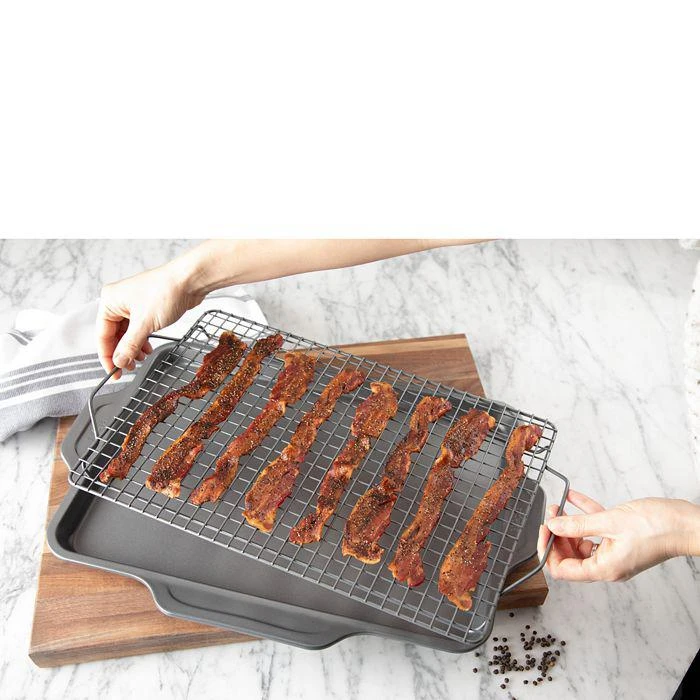商品All-Clad|Pro-Release Bakeware Half Sheet Pan with Cooling & Baking Rack,价格¥374,第3张图片详细描述