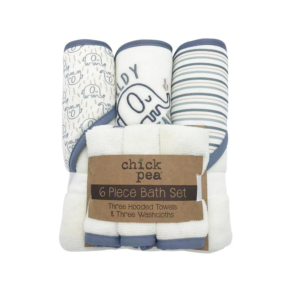 商品Chickpea|Baby Neutral Hooded Bath Towels and Washcloths, 6-Piece Set,价格¥113,第1张图片