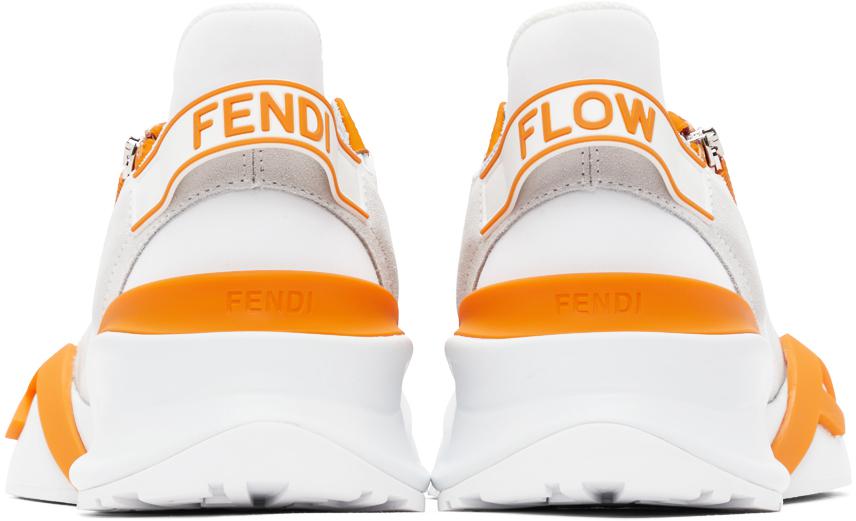 White 'Fendi Flow' Sneakers商品第4张图片规格展示