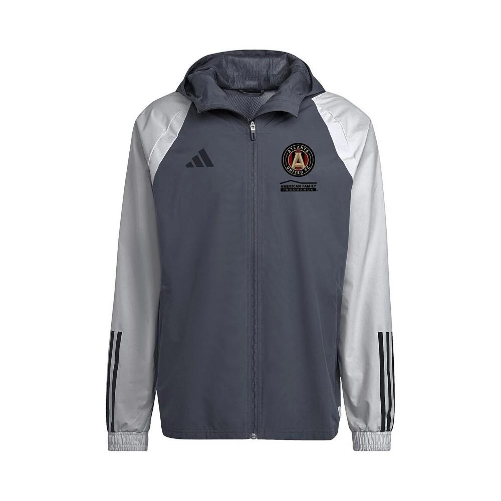 商品Adidas|Men's Charcoal Atlanta United FC All-Weather Raglan Hoodie Full-Zip Jacket,价格¥600,第1张图片