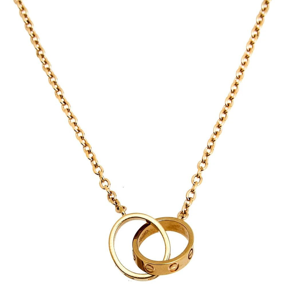 商品[二手商品] Cartier|Cartier Love 2 Interlocking Loop 18k Rose Gold Necklace,价格¥13255,第1张图片