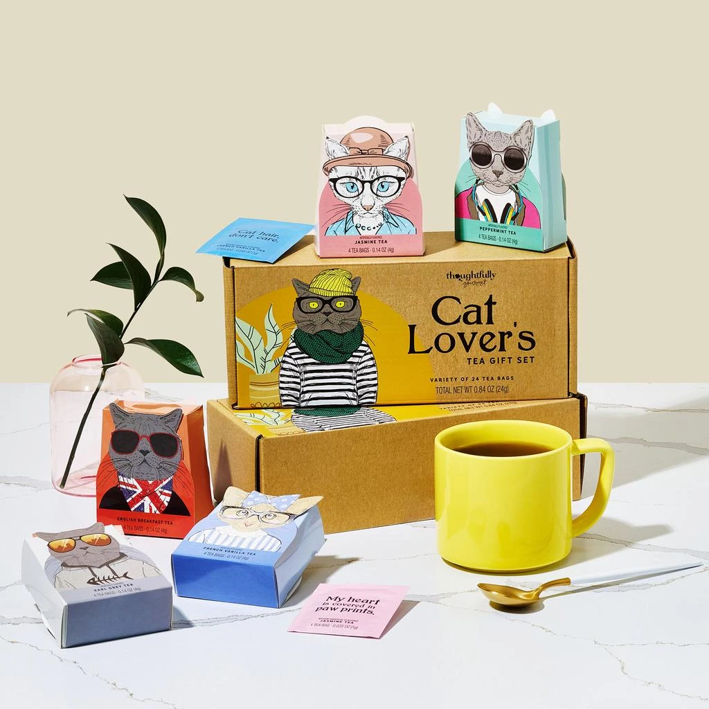 商品Thoughtfully|Gourmet, Cat Lover’s Tea Gift Set, Set of 24,价格¥199,第5张图片详细描述