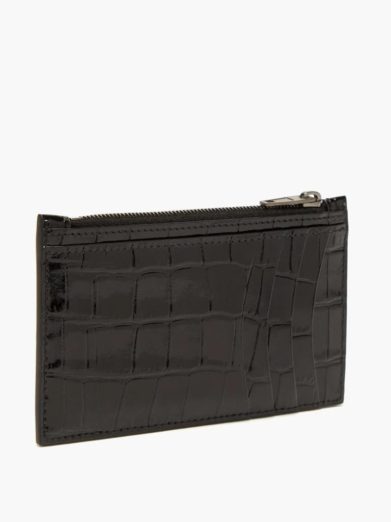 商品Balenciaga|Hourglass crocodile-effect leather cardholder,价格¥3323,第3张图片详细描述