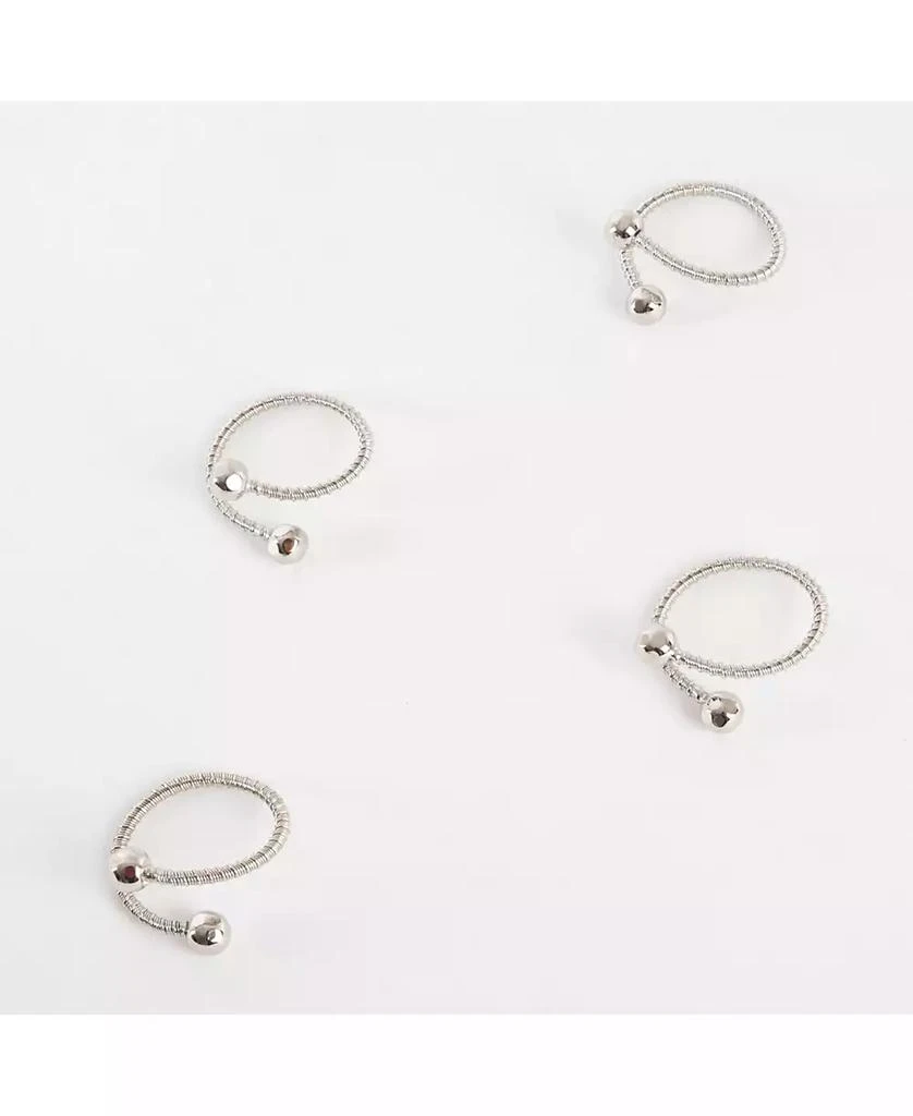 商品Saro Lifestyle|Curled Design Napkin Ring, Set of 4,价格¥128,第3张图片详细描述