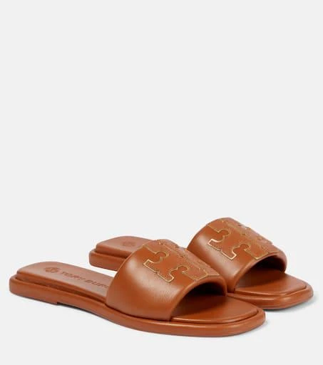 商品Tory Burch|Double T Sport leather sandals,价格¥2074,第1张图片