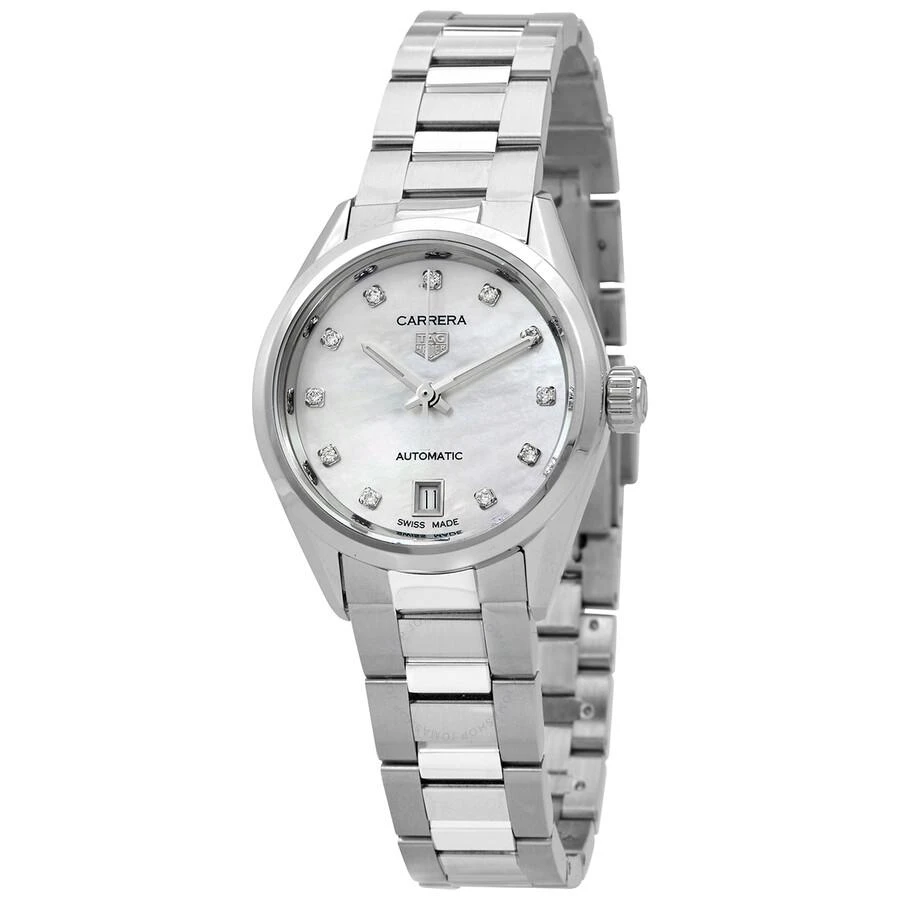 商品TAG Heuer|Carrera Automatic Diamond White Dial Ladies Watch WBN2412-BA0621,价格¥20655,第1张图片