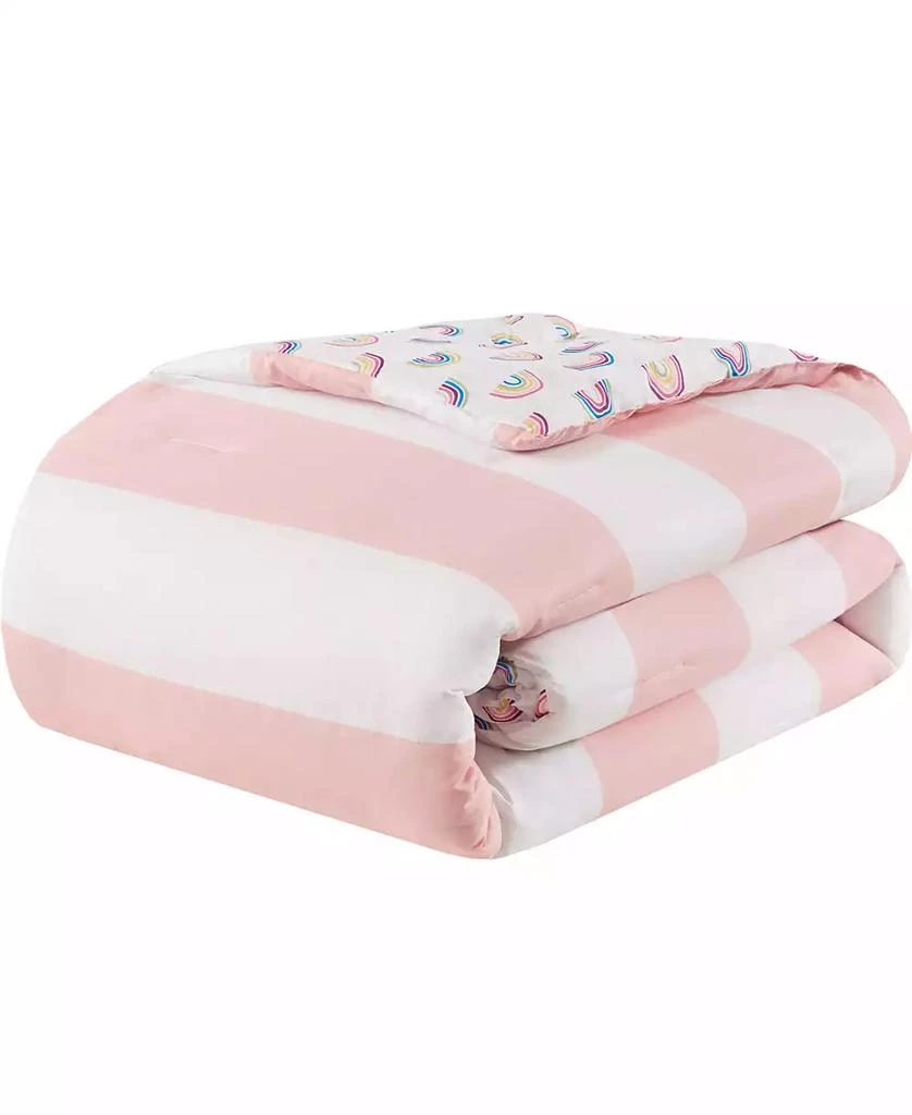 商品Urban Habitat|CLOSEOUT! Sammie Cotton Cabana Stripe Reversible 3-Piece Comforter Set with Rainbow Reverse,价格¥648,第2张图片详细描述
