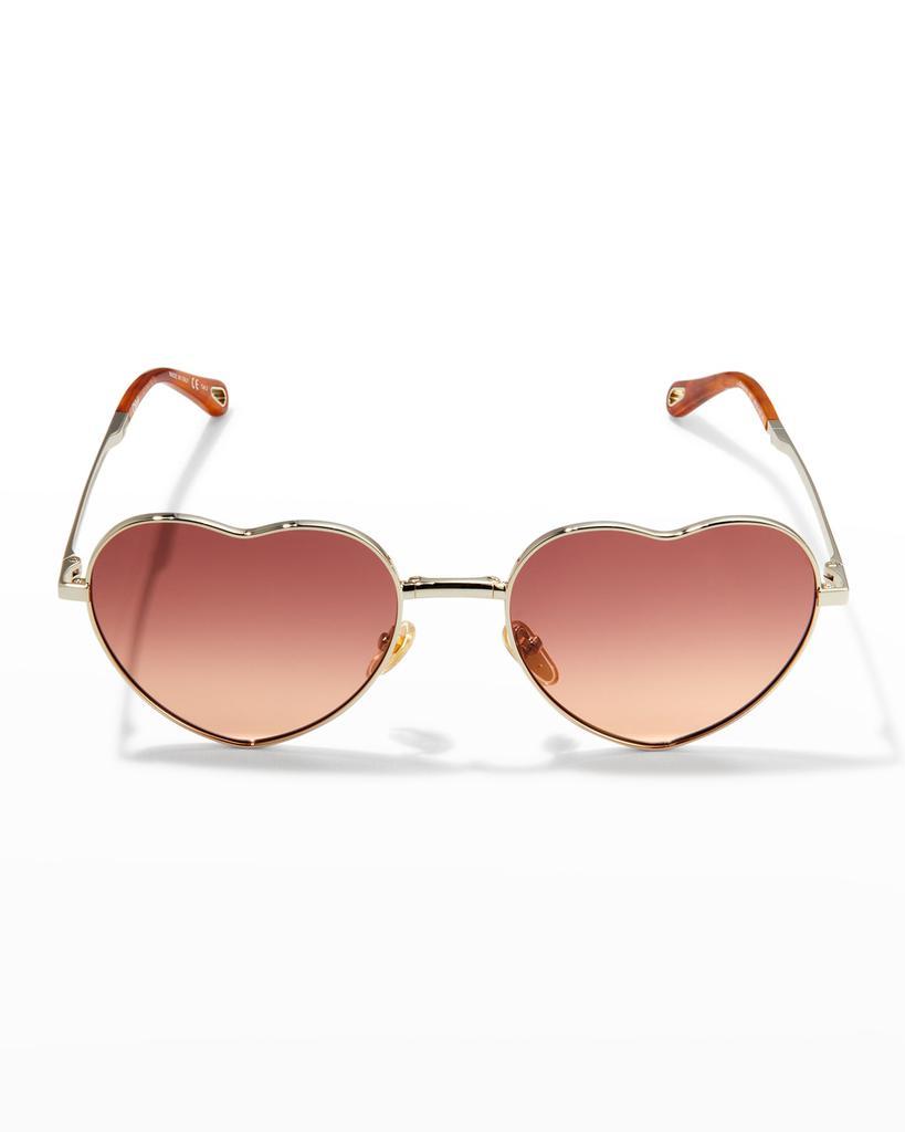 商品Chloé|Heart Metal-Acetate Sunglasses,价格¥4407,第5张图片详细描述