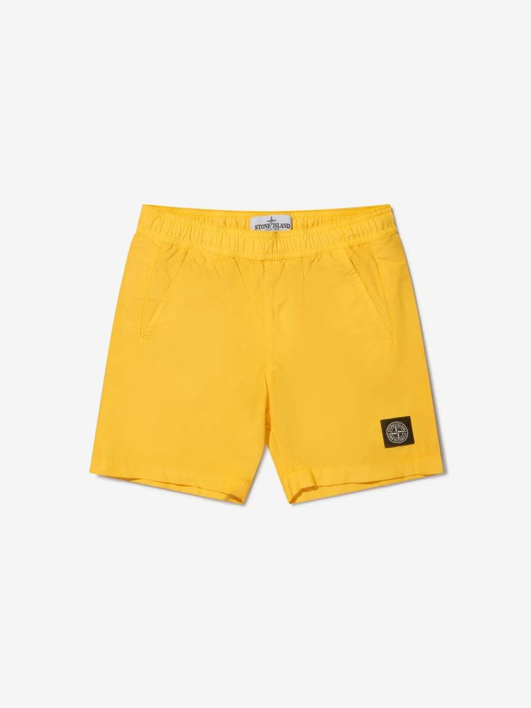 商品Stone Island|Stone Island Yellow, Navy, Green Boys Logo Swim Shorts,价格¥619,第2张图片详细描述
