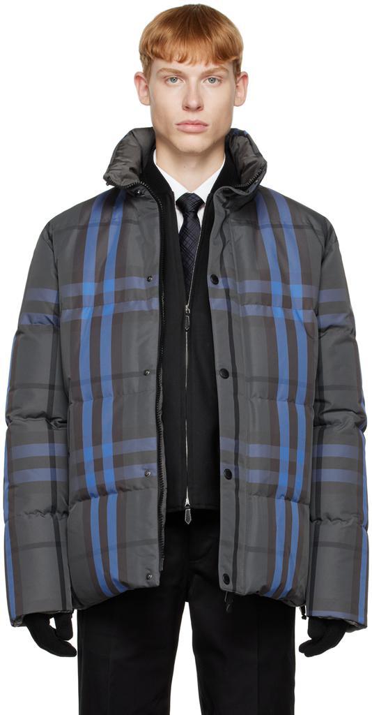 商品Burberry|Gray Check Reversible Down Jacket,价格¥10501,第1张图片