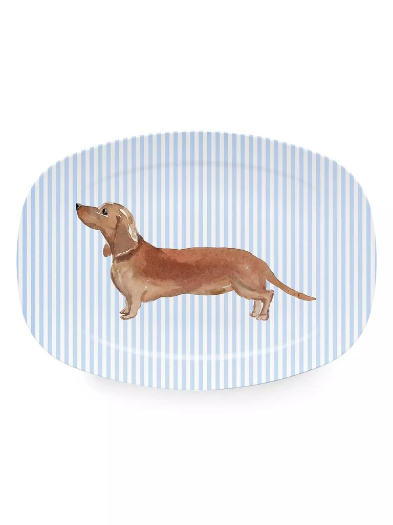 商品Mariposa|Woof Woof Best Friends Tan Dachshund Platter,价格¥445,第1张图片