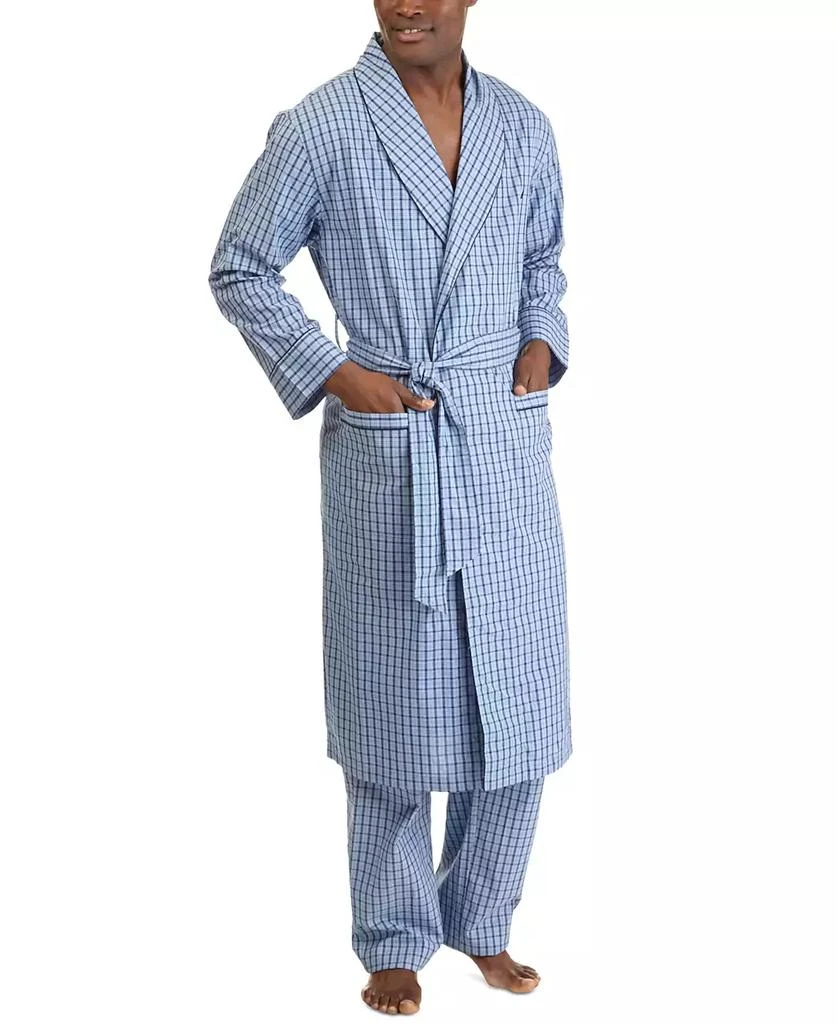 商品Nautica|Men's Woven Plaid Robe,价格¥290,第3张图片详细描述