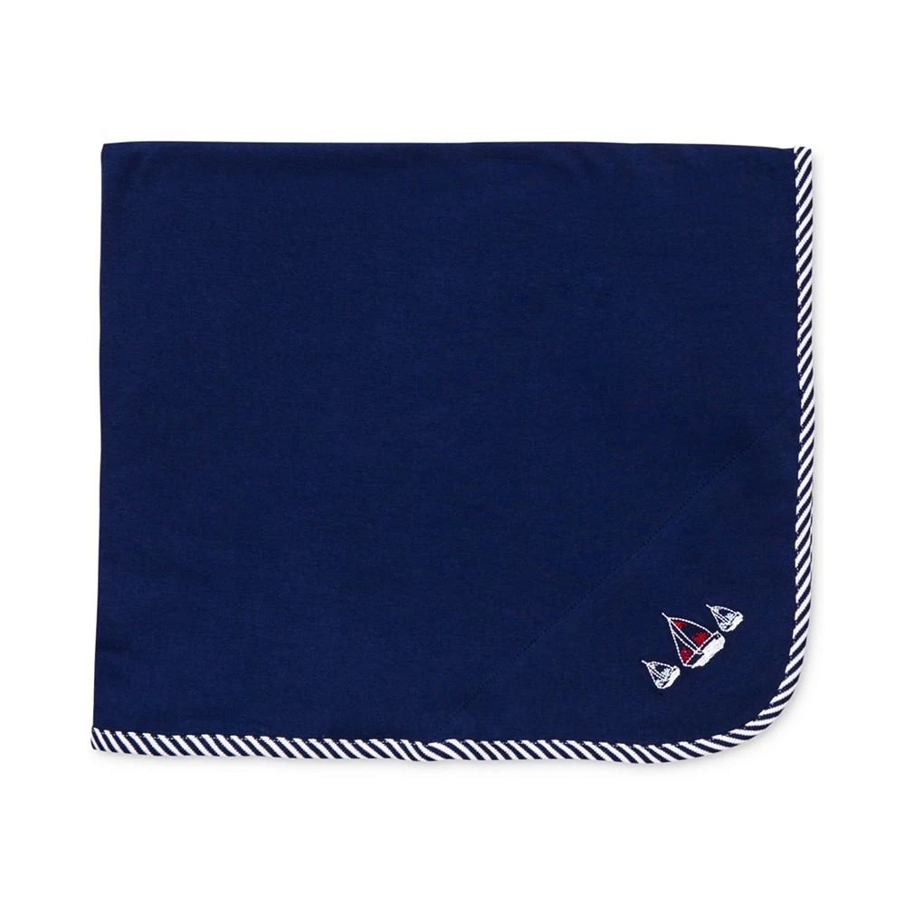 商品Little Me|Baby Boys Sailboat And Stripe Trim Blanket,价格¥96,第1张图片