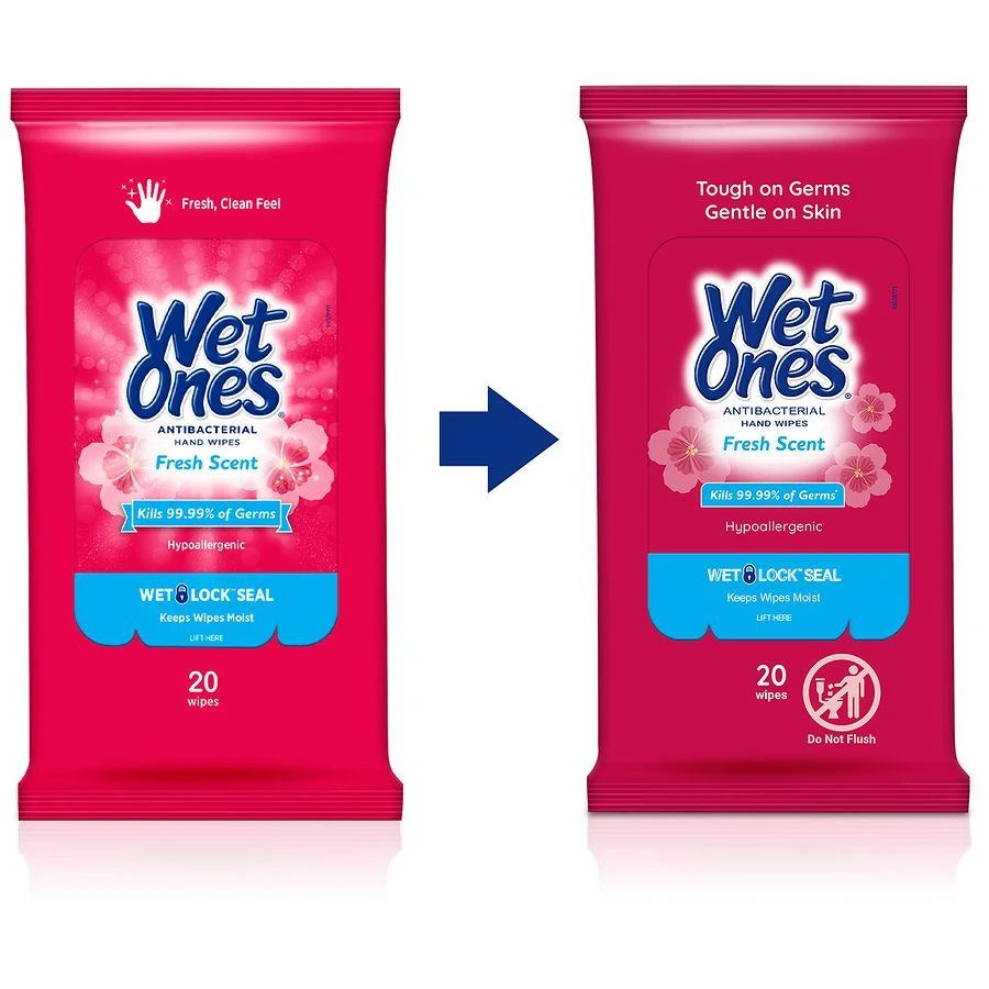 商品Wet Ones|Antibacterial Hand Wipes Travel Pack Fresh,价格¥22,第3张图片详细描述