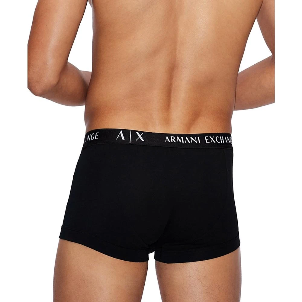 商品Armani Exchange|Men's 3-Pk. Monogram Waistband Trunks,价格¥135,第2张图片详细描述