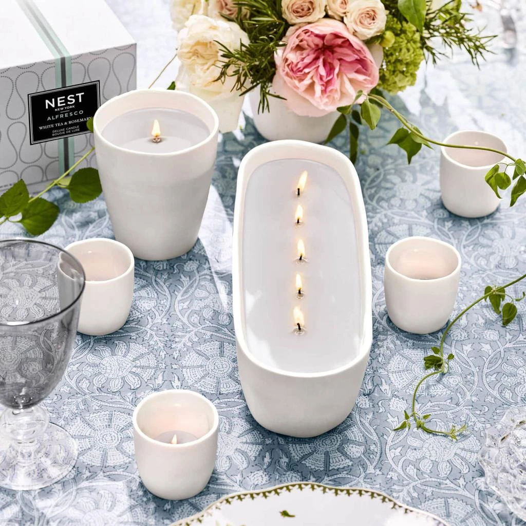 NEST New York White Tea and Rosemary Alfresco Tealight Holders Tealights Set 商品