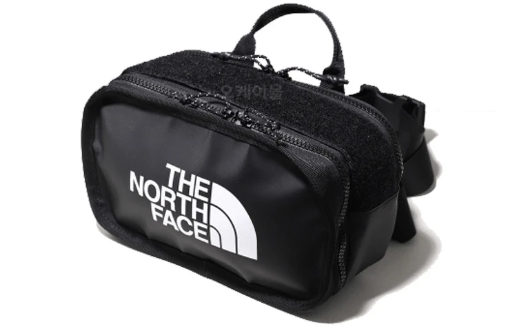 商品[国内直发] The North Face|北面 大logo explore blt魔术贴开合 涤纶 手提包斜挎包腰包胸包 常规 男女同款情侣款 黑色,价格¥410,第1张图片