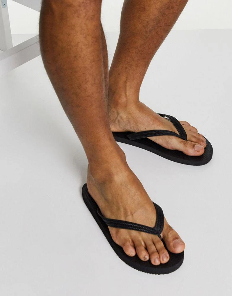 商品ASOS|ASOS DESIGN flip flops in black,价格¥52,第2张图片详细描述
