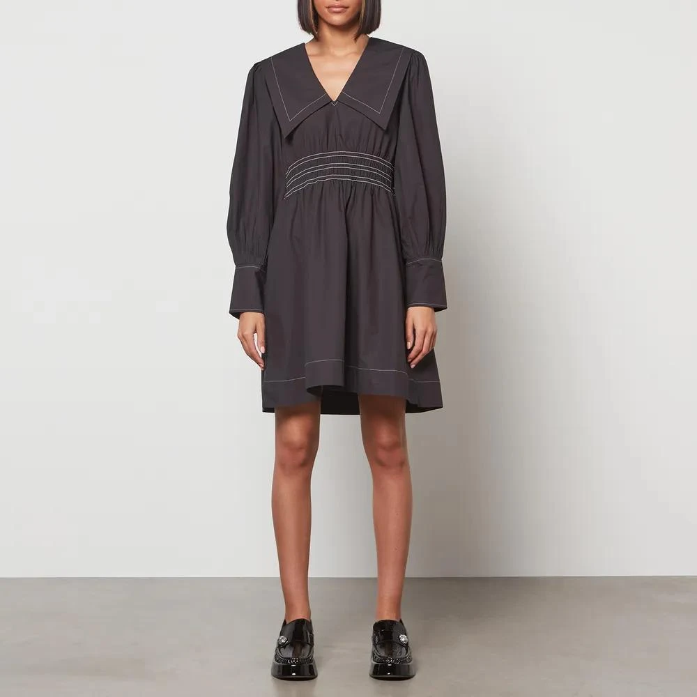 商品Ganni|Ganni Women's Cotton Poplin Mini Dress,价格¥1049,第3张图片详细描述