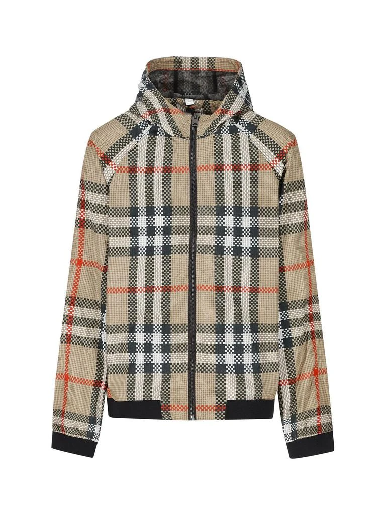 商品Burberry|Burberry Kids Checked Hooded Jacket,价格¥2395,第1张图片