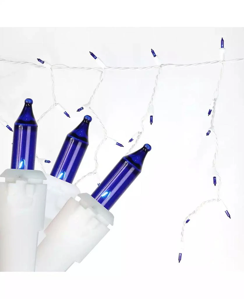 商品Northlight|Set of 50 Blue Mini Window Curtain Icicle Christmas Lights - White Wire,价格¥143,第3张图片详细描述
