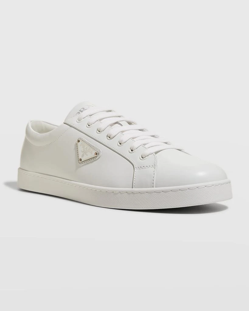 商品Prada|Men’s Lane Spazzolato Leather Sneakers,价格¥4178,第2张图片详细描述