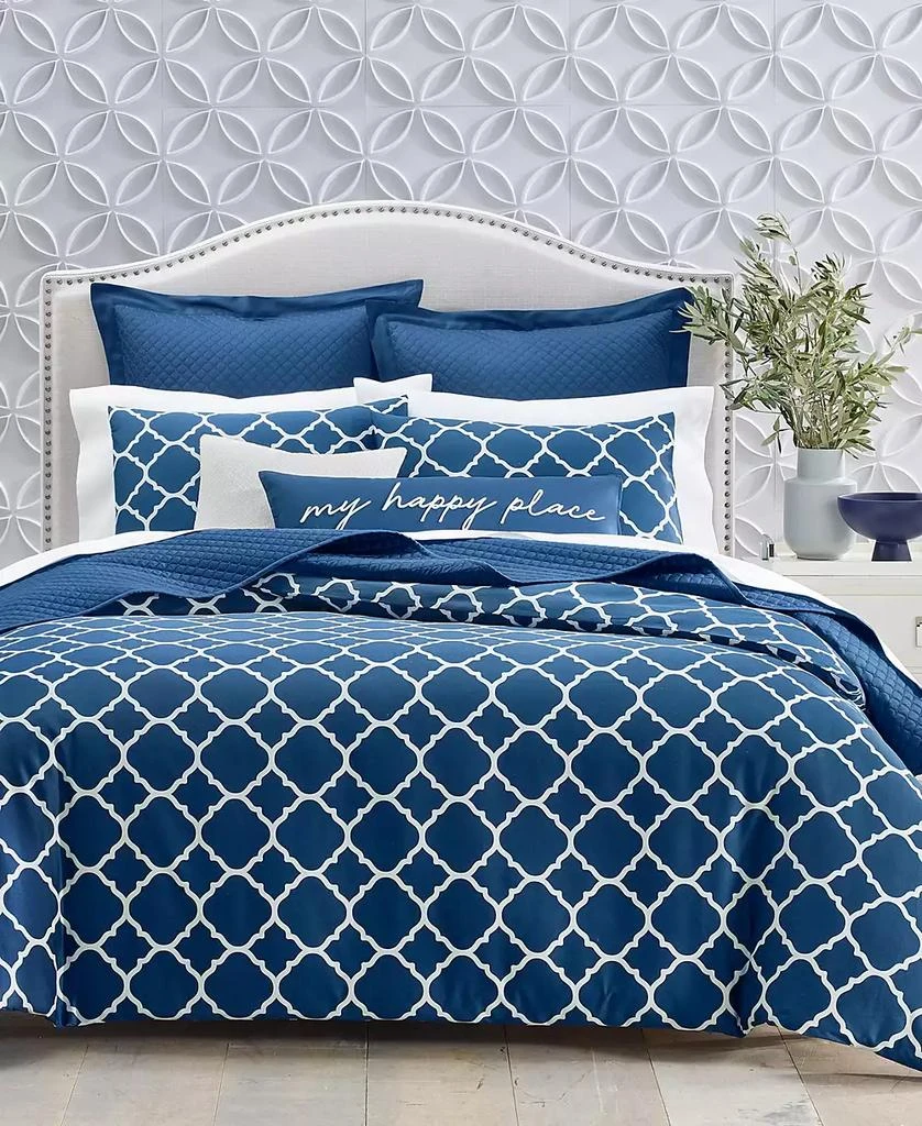 商品Charter Club|LAST ACT! Geometric Dove 3-Pc. Duvet Cover Set, King, Exclusively at Macy’s,价格¥312,第1张图片