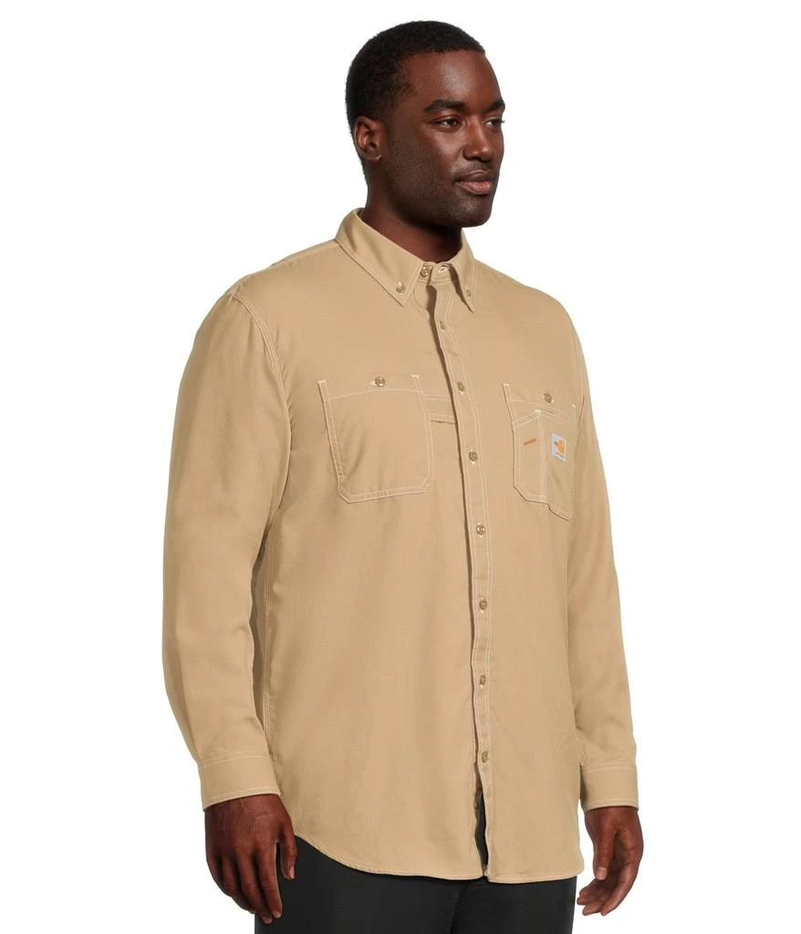 商品Carhartt|Big & Tall Flame-Resistant Force Original Fit Lightweight Long Sleeve Button Front Shirt,价格¥899,第2张图片详细描述