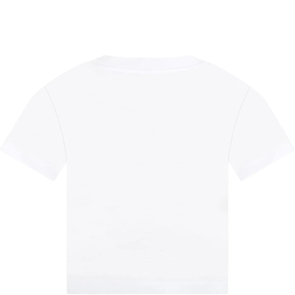商品SIMONETTA|Simonetta White T-shirt For Girl With Logo,价格¥645,第2张图片详细描述