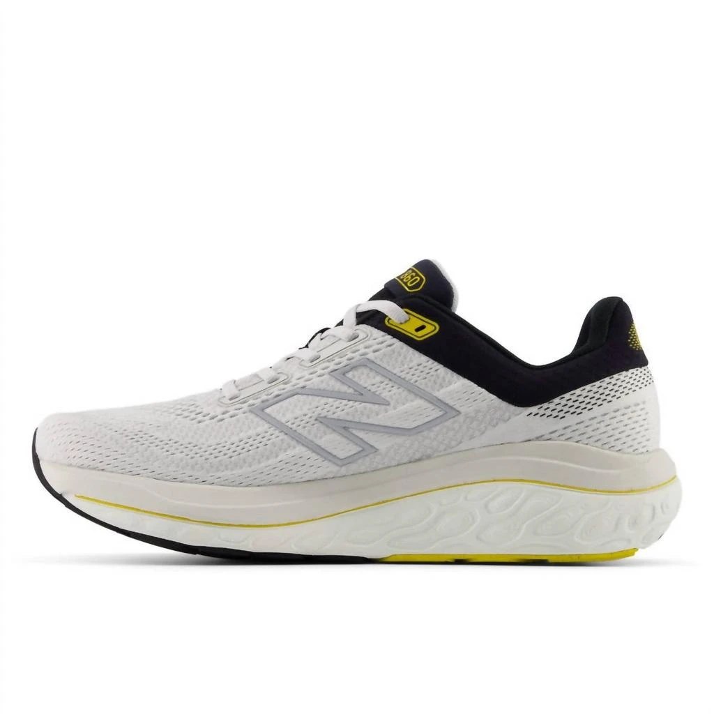 商品New Balance|Men's 860 V14 Running Sneakers In White With Black And Sea Salt,价格¥918,第2张图片详细描述