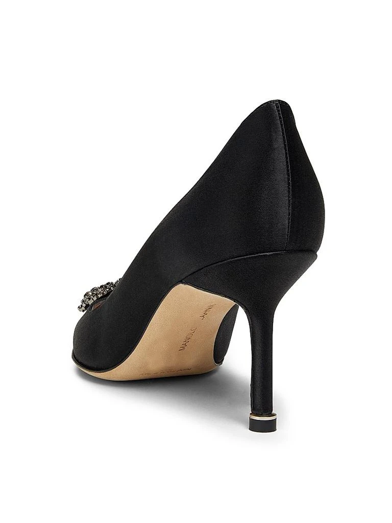 商品Manolo Blahnik|Hangisi 70MM Crystal-Embellished Satin Pumps,价格¥9658,第3张图片详细描述