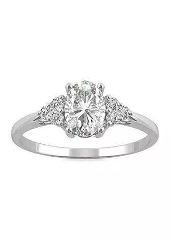 商品Charles & Colvard|Colvard Charles Colvard 1.02 Ct. T.w. Lab Created Moissanite Oval Engagement Ring,价格¥7180,第1张图片
