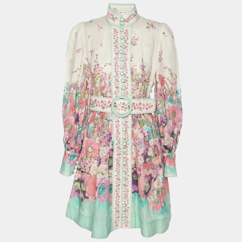 商品[二手商品] Zimmermann|Zimmermann Multicolor Lenin Print Jude Buttoned Mini Dress XS,价格¥3282,第1张图片